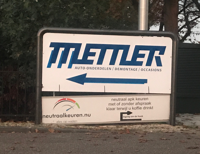 Autodemontage- en bergingsbedrijf Mettler BV