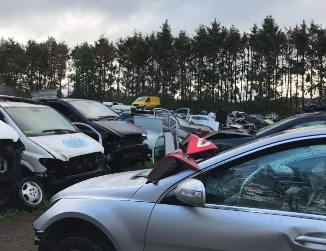 Mercedes Demontage van Schoten